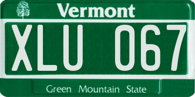 VT license plate XLU067