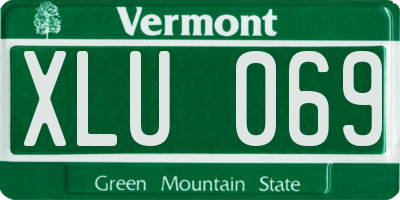 VT license plate XLU069