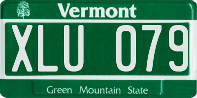 VT license plate XLU079