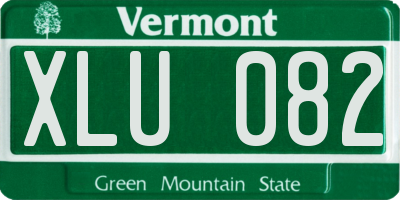 VT license plate XLU082