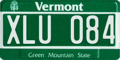VT license plate XLU084