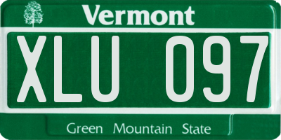 VT license plate XLU097