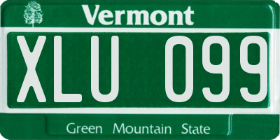 VT license plate XLU099