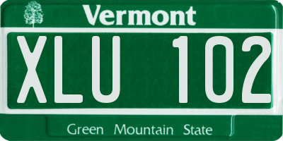 VT license plate XLU102