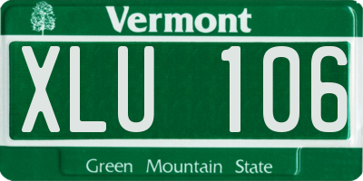 VT license plate XLU106