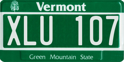 VT license plate XLU107