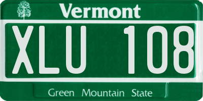 VT license plate XLU108