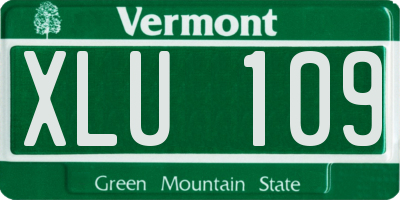 VT license plate XLU109