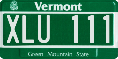 VT license plate XLU111