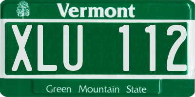 VT license plate XLU112