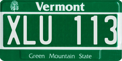 VT license plate XLU113