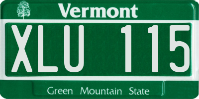 VT license plate XLU115