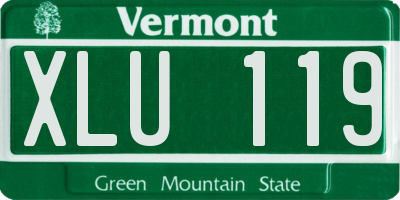 VT license plate XLU119