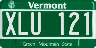 VT license plate XLU121
