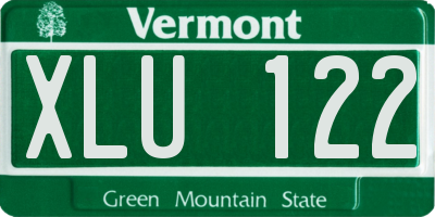 VT license plate XLU122