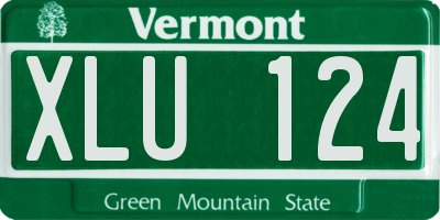 VT license plate XLU124