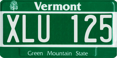 VT license plate XLU125