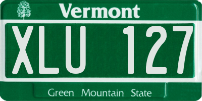 VT license plate XLU127