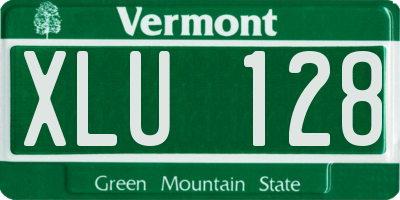 VT license plate XLU128