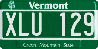 VT license plate XLU129