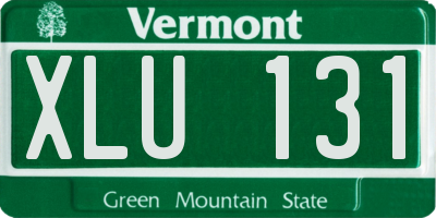 VT license plate XLU131