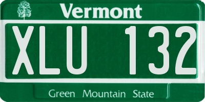 VT license plate XLU132