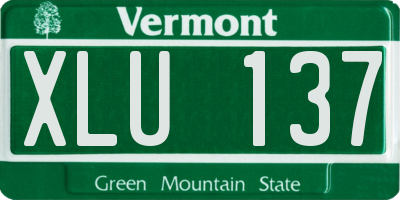 VT license plate XLU137
