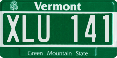 VT license plate XLU141