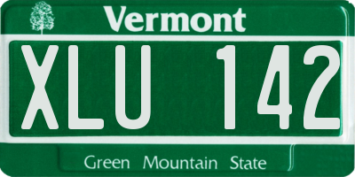 VT license plate XLU142