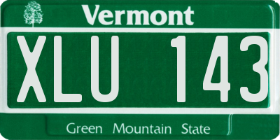 VT license plate XLU143