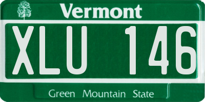 VT license plate XLU146