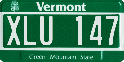 VT license plate XLU147