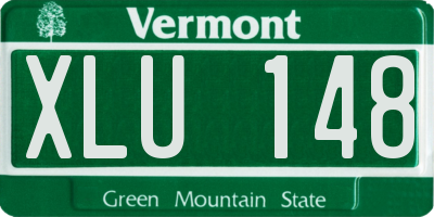 VT license plate XLU148