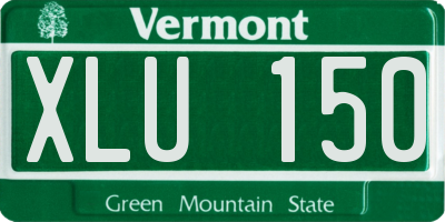 VT license plate XLU150