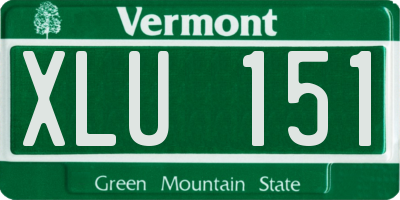 VT license plate XLU151