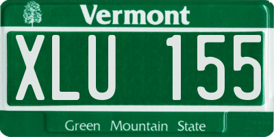 VT license plate XLU155