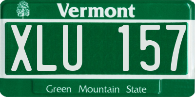 VT license plate XLU157