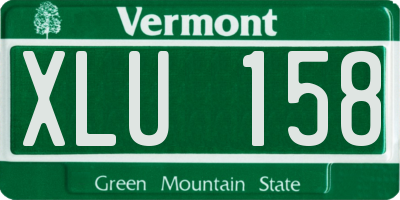 VT license plate XLU158