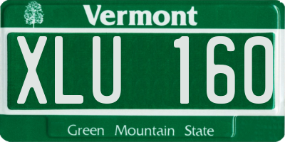 VT license plate XLU160