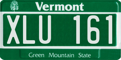 VT license plate XLU161