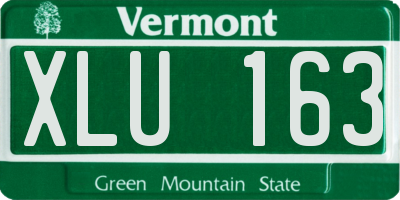 VT license plate XLU163