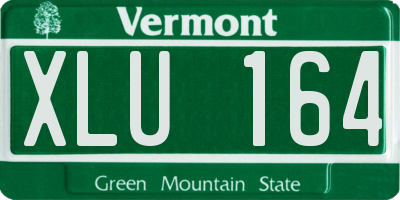 VT license plate XLU164
