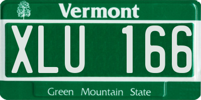 VT license plate XLU166