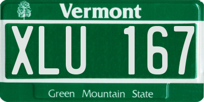 VT license plate XLU167