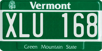 VT license plate XLU168