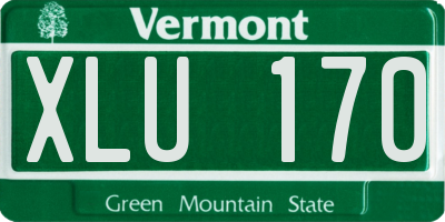 VT license plate XLU170