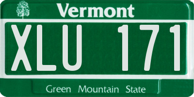 VT license plate XLU171