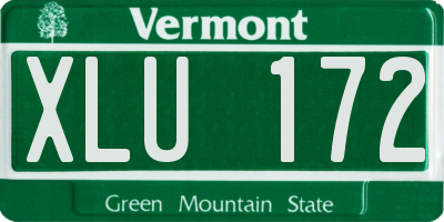 VT license plate XLU172