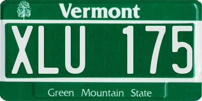 VT license plate XLU175