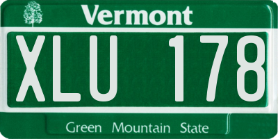 VT license plate XLU178